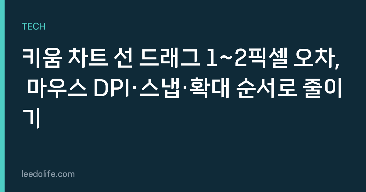 키움 차트 선 드래그 1~2픽셀 오차, 마우스 DPI·스냅·확대 순서로 줄이기