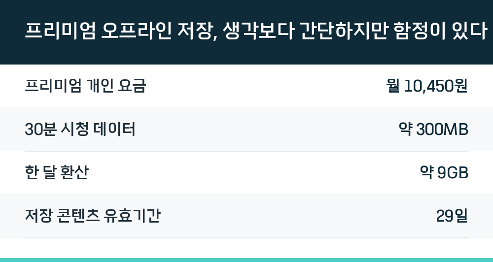 프리미엄 오프라인 저장, 생각보다 간단하지만 함정이 있다