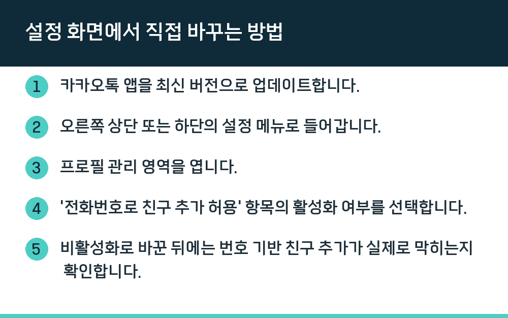 설정 화면에서 직접 바꾸는 방법