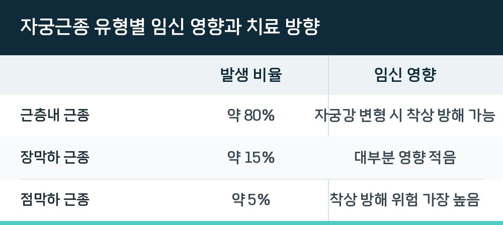 자궁근종 유형별 임신 영향과 치료 방향