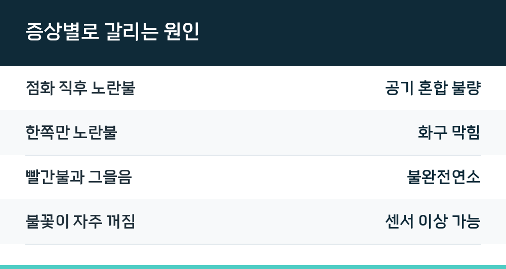 증상별로 갈리는 원인