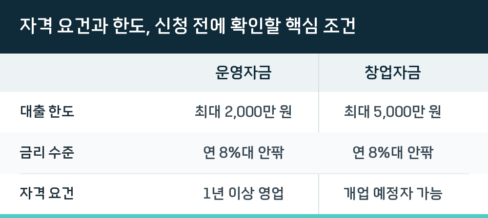 자격 요건과 한도, 신청 전에 확인할 핵심 조건