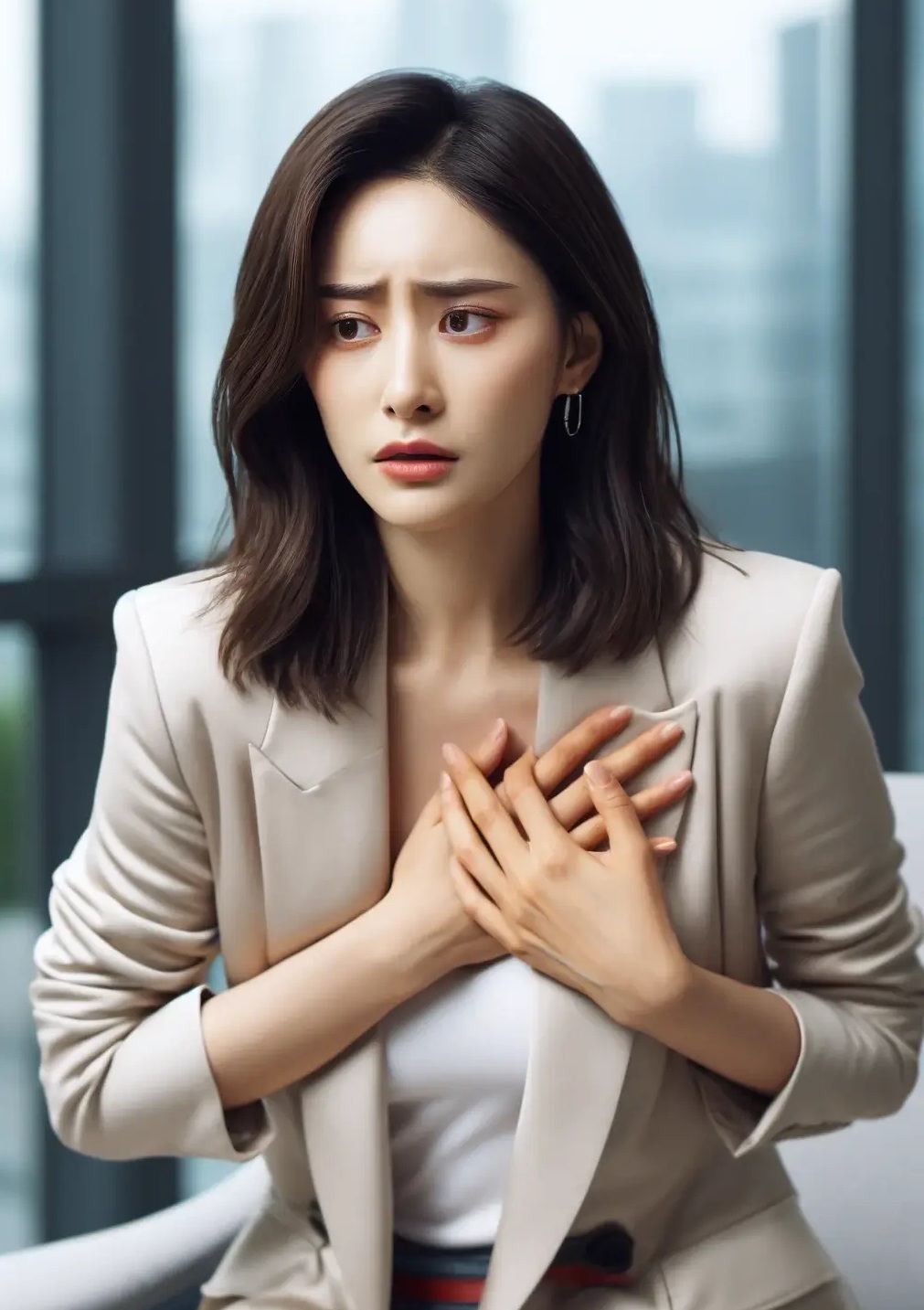 오른쪽 가슴 위 통증