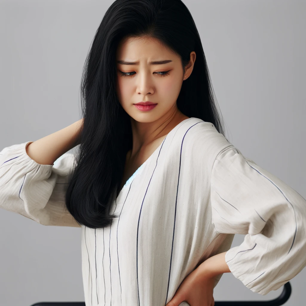 왼쪽 등 아래 통증