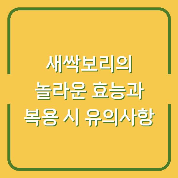 새싹보리의 놀라운 효능과 복용 시 유의사항