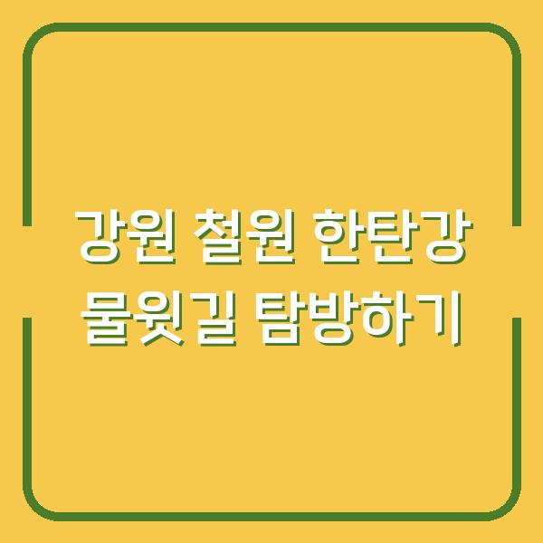 강원 철원 한탄강 물윗길 탐방하기