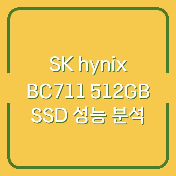 SK hynix BC711 512GB SSD 성능 분석