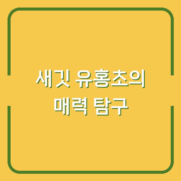 새깃 유홍초의 매력 탐구