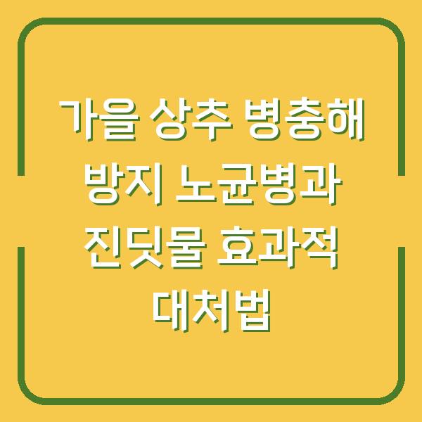 가을 상추 병충해 방지 노균병과 진딧물 효과적 대처법