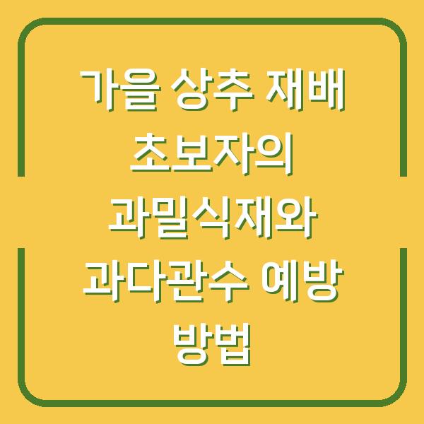 가을 상추 재배 초보자의 과밀식재와 과다관수 예방 방법