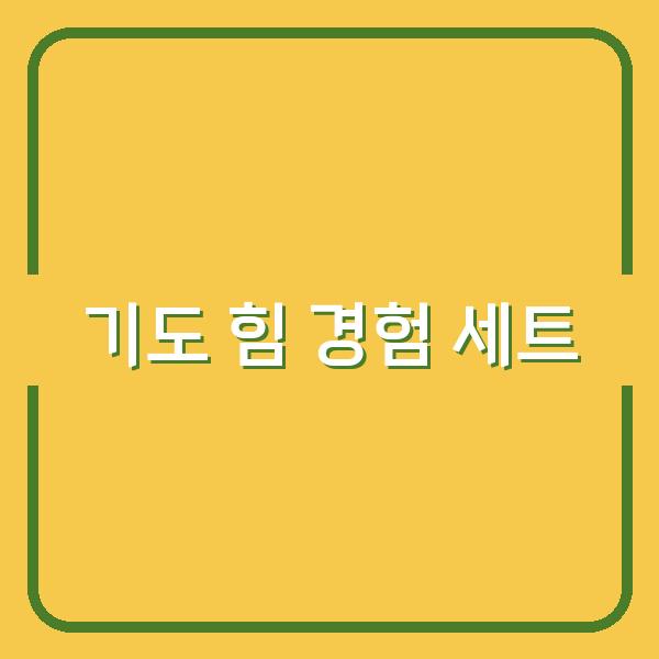 기도의 힘을 경험하는 영어·한글 병행 성경 번역 세트, 신앙 성장에 꼭 필요한 선택법