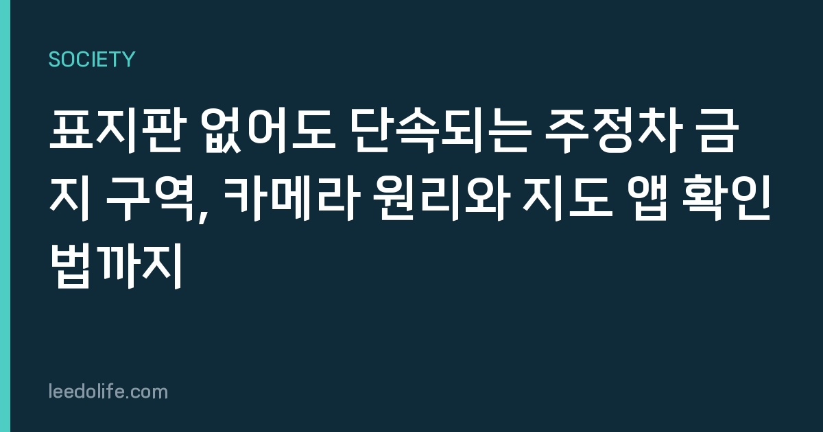 표지판 없어도 단속되는 주정차 금지 구역, 카메라 원리와 지도 앱 확인법까지